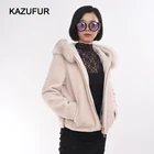 KZ160282 Wholesale Women Shearing Lamb Fur Jacket Star Real Fur Jacket