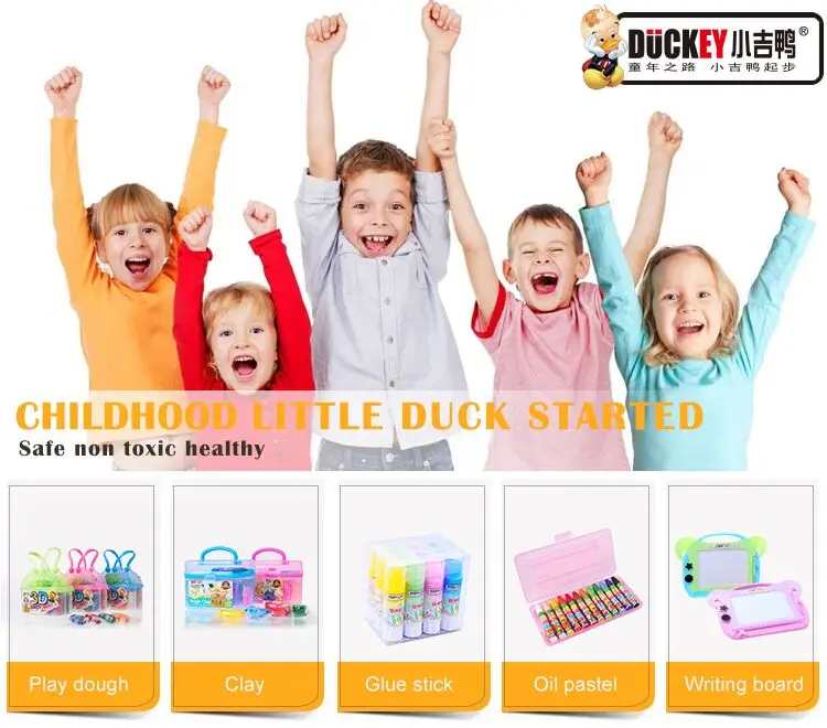 12 Color Kids Diy Dough Play Toys Case in Plastic Educational DIY Toy Set Handmade Toys Manufacturer 500pcs CN;ZHE DUCKEY EN-71