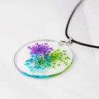 2019 spring fashion women fine dried flower pendant jewelry thailand handmade large size jewelry wholesale
