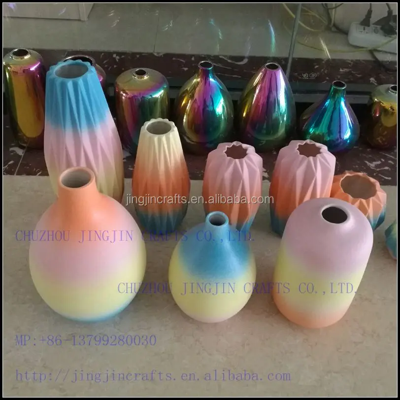 rainbown 2018 trendy indoor multi glazed ceramic vase.jpg