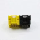 China factory produce 90 degree 1*2 ports colorful modular plug modular connectors joint amp rj45 cat6 modular jack