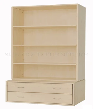 Office Commercial Bookcase Design Wooden Bookshelf Drawing Filing