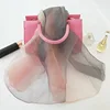 Dip-dyed fashionable luxury women colorful silk cashmere scarf