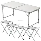 High quality lightweight folding tables and chairs outdoor aluminum camping equipment