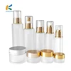 Cosmetic Packaging Glass Lotion Bottle And Cream Jar Set