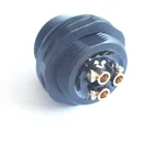 3 pin male panel mount and female connector screw with cable