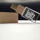 Custom 3D Logo Wooden Acrylic Crystal USB 3.0 Flash Drive 8GB 16g 32GB 64GB Usb Memory Sticks