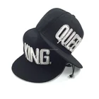 Neon Led Bulbs Night Lamp Glowing 3D Embroidery Queen Letter Cap Luminous EL Rope Snapback B-Boy Hat Fancy Dress Accessory