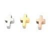 Gold Plated Mirror Polished DIY Jewelry Accessories Custom Stainless Steel Cross Charm Pendant