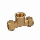 copper tube fitting compression fitting female tee pipe fitting tube fitting