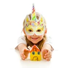 Mj017 Unicorn Wholesalers Girl Birthday Party Baby Show Party Theme 12Pcs Unicorn Party Paper Mask