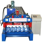 high quality low cost q tile galazed roofing sheet roll forming roof tile machine price