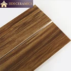 Dark Brown Walnut Look Wooden Design 1000x200 Strip Wood Ceramic Tile for Floor and Wall