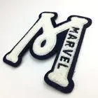 Custom iron on embroidered letters towel chenille patches