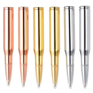 metal bullet ball pen with metal gun clip for promotion gift