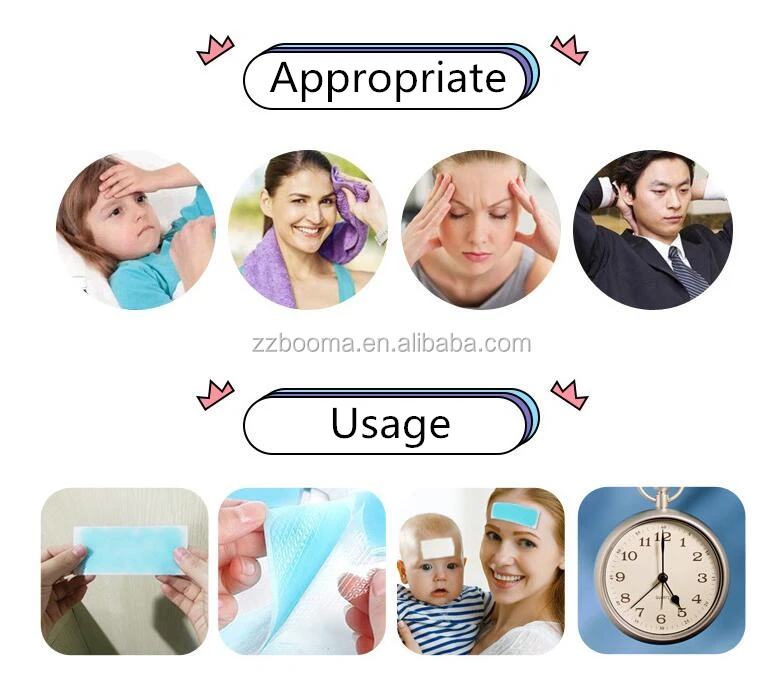 Cooling gel patch reducing fever and headache supplier Hydrogel Fever Cooling Gel Patch for Kids.jpg