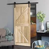 New popular design double solid wooden front panel wood door