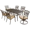 Dining table 6 cushion chairs set Outdoor Lawn Yard Garden Furniture