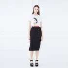 New 2019 Girl Photo Printed Short-Sleeved White Round Neck T-Shirts For Women Tops