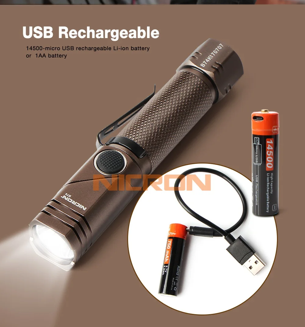 08 USB charging flashlight