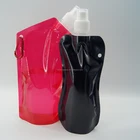 350ml 500ml Plastic Clear Stand up Liquid Spout Pouch Plastic Flask /water Spout Bag With Hook