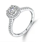Abiding big stone cubic zirconia gemstone 925 sterling silver wedding engagement ring diamond for women