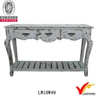 white washing shabby chic console table with drawer and shelf