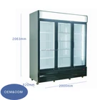 Dynamic Cooling Commercial Upright 3 Glass Door Display Refrigerator