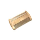 Double sided teeth pear wood beard comb wholesale
