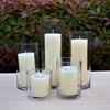Clear tall glass cylinder candle holder Long Stem Candle Holder Glass Pillar Holders