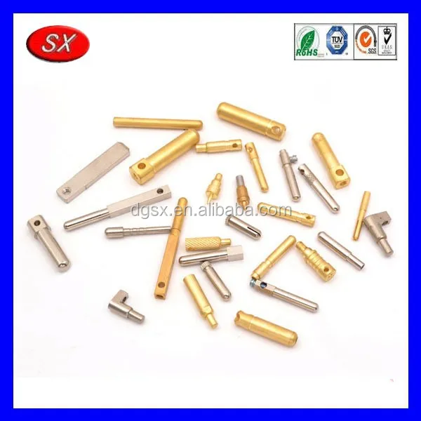 precision brass plug pins / customized electrical plug pins