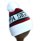 Custom fashion New Fashion Women's Natural raccoon fur pompon ball twists knit fur bobble beanies hats with label fur pom hats