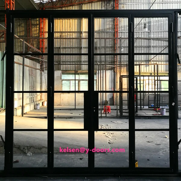 Steel Four Panels French Bifolding Door Buy Exterior Bifold Door 4 Panel French Doors Steel French Doors Exterior Product On Alibaba Com