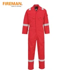 100% cotton fireproof clothing flame resistant overalls workwear