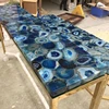 blue agate stone slab for dining table counter top wall used