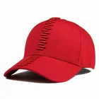 Wholesale Custom Embroidery 6 Panel Cap Red Baseball Hat