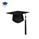 School Uniform Schooluniform Black Matte Graduation Cap Tassel For School Uniform