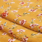 Custom 57/58" Woven Polyester Chiffon Floral Design Print Fabric For Dress