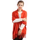2019 New Design Cheap High Quality Girls Winter Scarf Women Pashmina Tassel Shawl Cashmere Scarf