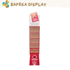 Recyclable Paper Material 5 Tier mini Pharmacy display shelf corrugated point of purchase Floor display for retail store