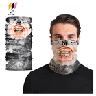 Running Custom Design Man Flower Mouth Skull Tubular Bandana Scarf