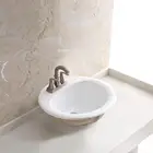 Bathroom Wash Basin Sink 1010 Wholesale Modern Vanity Table Top Hand Wash Basin Porcelain Oval Bathroom Sink