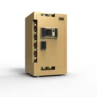 Double bit key lock secret hidden wall mounted safe box