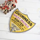 Decorative aluminum metal emboss hanging wall sign 3D shield shape metal sign