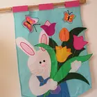 Popular custom printed embroidered Easter flag