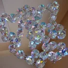 MH-ZL001 hot sale clear crystal garland chain for wedding christmas lotus decoration