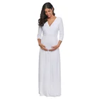Pregnant Womens Dress V-Neck Splice Maternity Dress Clothes pregnant woman dress