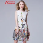 Women's Vintage Tea Dress Prom Swing Cocktail Party Dress And ladies Silk dress