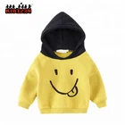 KID1234 custom girl yellow cotton fabric long sleeve printing sweatshirt
