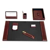 Leather desk accessories personalized executive desk set from China factory